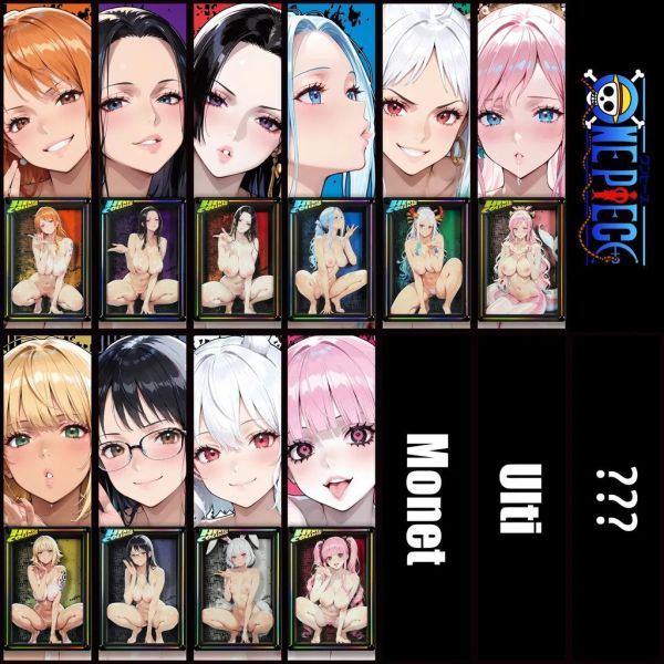 【R18-海外代購】黑白畫映 B&W AI Creator系列桌面裝飾卡磚SP One Piece Girls第七-十款 G-瑪格麗特，H達斯琪，I加洛特，J佩羅娜 