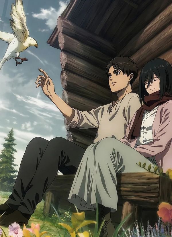 【海外代購】千鳥社 《終幕 花與鴿》進擊的巨人完結三笠艾倫劇場版裝飾畫 午睡毯 地毯 