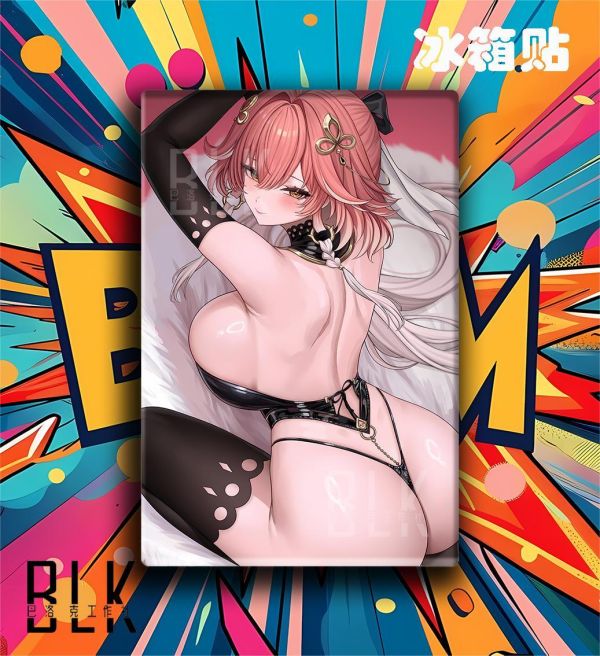 【海外代購】巴洛克 《美背長離》鳴潮贊妮長離坎特蕾拉椿珂萊塔遊戲動漫裝飾畫冰箱貼 