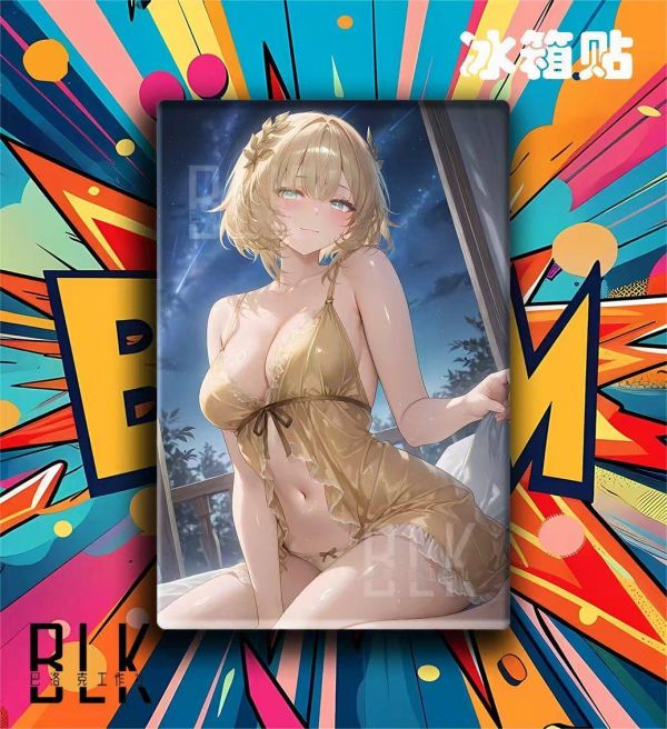 【海外代購】巴洛克 《睡衣阿格萊雅》崩壞星穹鐵道Aglaea金色織花火卡芙卡動漫裝飾冰箱貼 