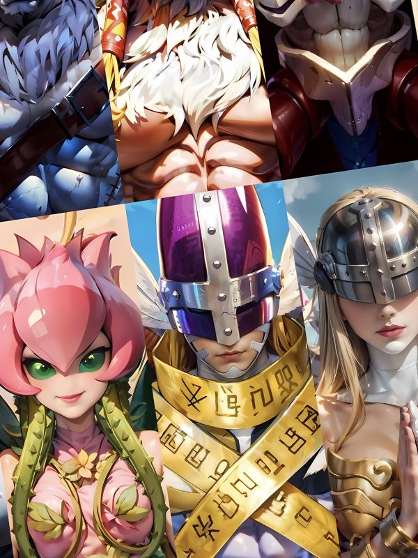 【海外代購】星空 數碼寶貝完全體 機械暴龍獸天使獸天女獸 畫 