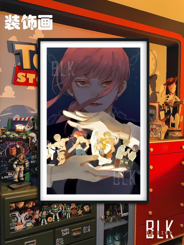 【海外代購】巴洛克 《支配者瑪奇瑪》Chainsaw Man鏈鋸人Makima蕾塞篇電次帕瓦動畫裝飾畫冰箱貼 