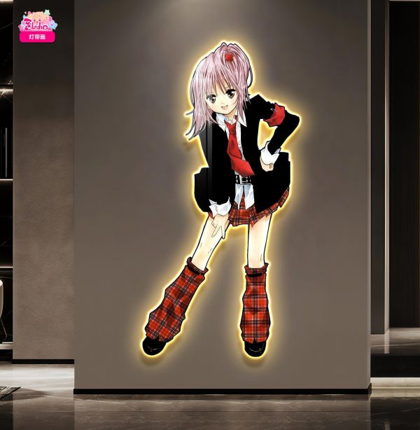 【海外代購】阿喵畫社 守護甜心 日奈森亞夢 1比1復刻臥室玄關超長燈帶畫 