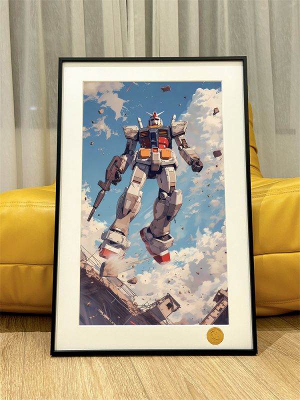 【預定】星空 元祖鋼彈 RX-78-1 機動戰士鋼彈扎古 裝飾畫 