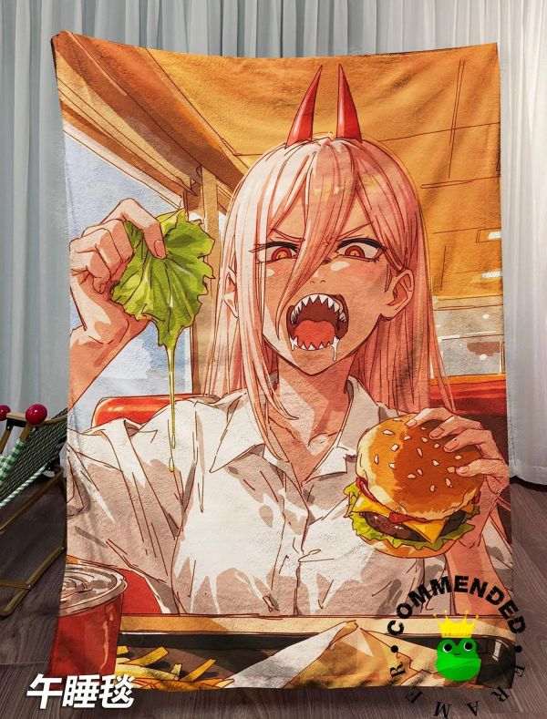 【海外代購】皇呱 《飢餓帕瓦》電鋸人血之惡魔裝飾畫 午睡毯 地毯 