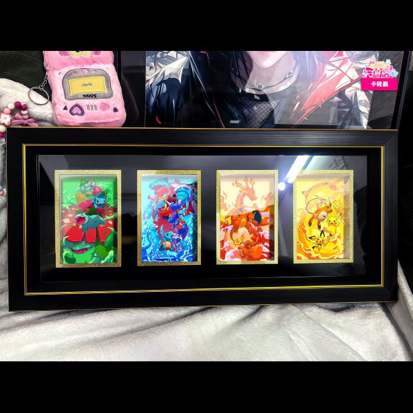 【海外代購】阿喵畫社 第六十五彈動漫卡磚寶可夢 亞克力加厚紀念收藏磚精裱卡磚畫 