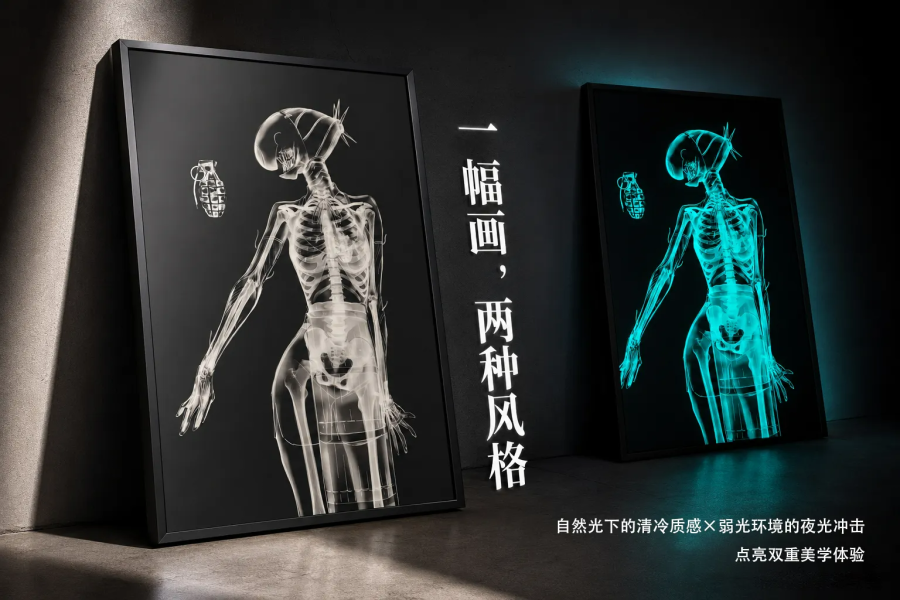 【海外代購】千鳥社《蕾塞X光》夜光畫鏈鋸人周邊潮玩裝飾畫 
