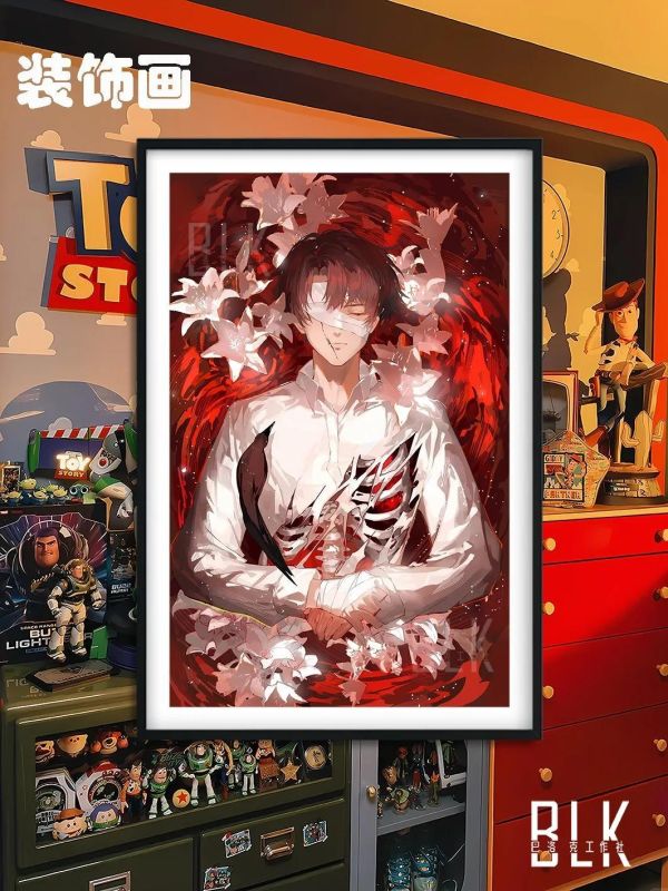 【海外代購】巴洛克 《花之利威爾》兵長進擊的巨人裝飾畫冰箱貼 