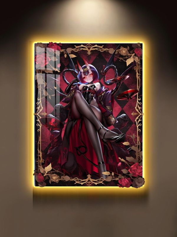 【海外代購】阿喵畫社 破敗薔薇 酒吞童子燈帶畫 