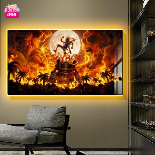 【海外代購】阿喵畫社 JOYBOY歸來 鋼鐵炙焰狂想曲五幅套裝 海賊王新品異形套組裝飾畫 滑鼠墊 床頭地墊 