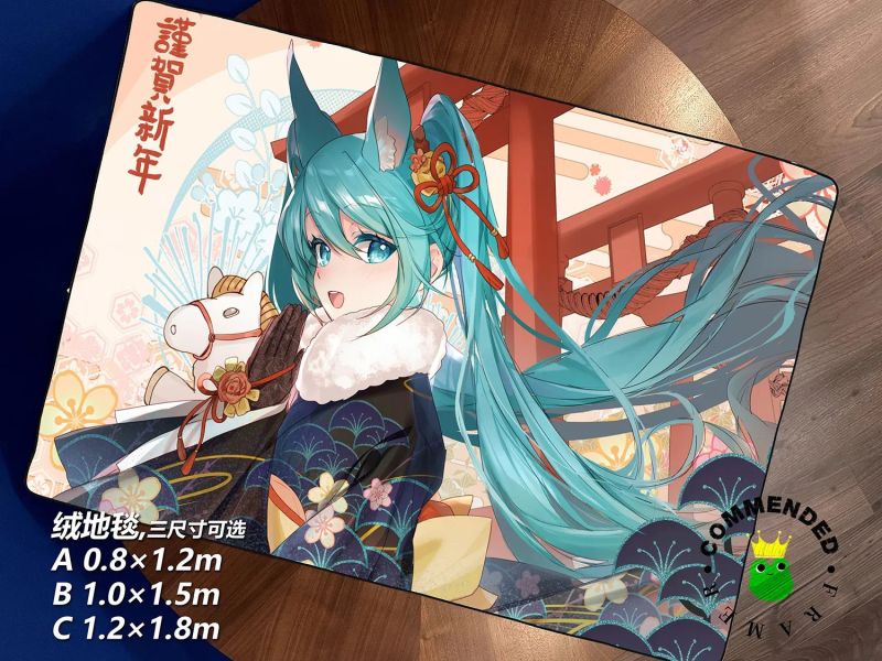 【海外代購】皇呱 《初音未來謹賀新年》恭賀新年裝飾畫 午睡毯 地毯 