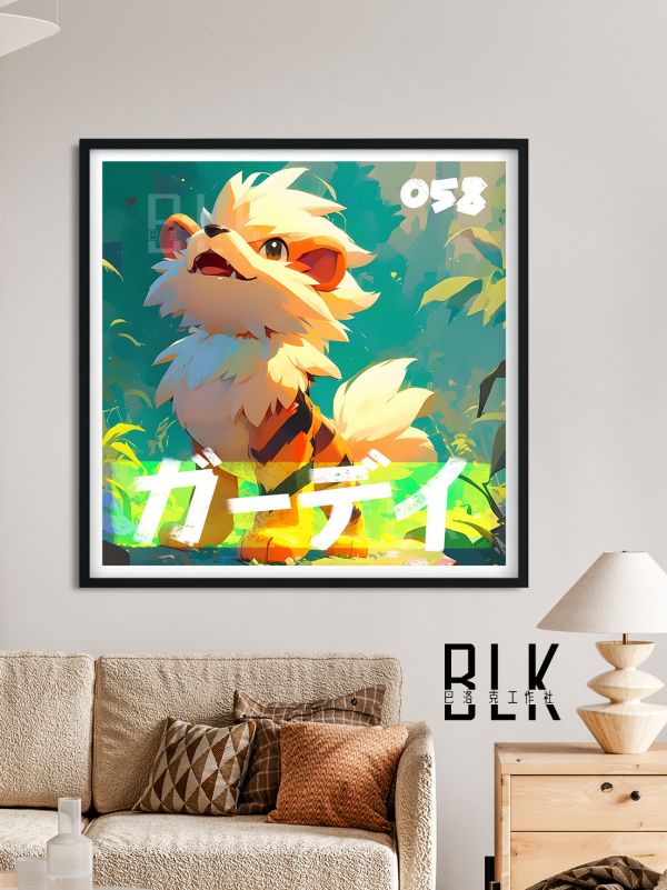 【海外代購】巴洛克 《卡蒂狗》風速狗寵物小精靈皮卡丘寶可夢神奇寶貝小智動漫裝飾畫冰箱貼 