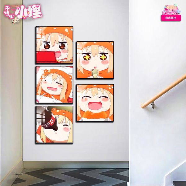 【海外代購】阿喵畫社 乾物妹小埋 五宮格背景牆異形牆面卡磚 