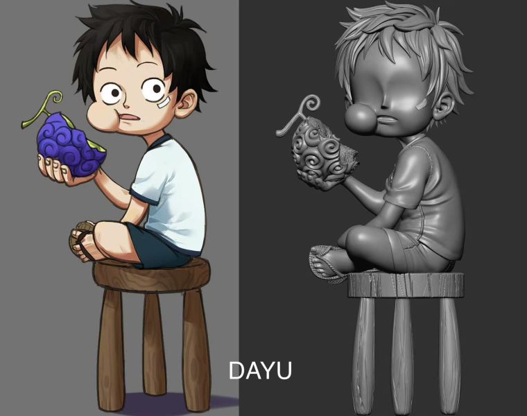 【台灣現貨】DAYU 尼卡路飛vs百獸凱多 Monkey D. Luffy 橘紅凱多 S+大比例 