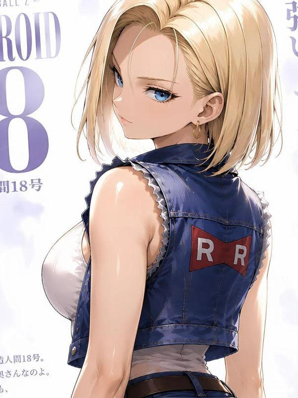 【海外代購】星空 《回身18號》七龍珠人造人拉姿麗裝飾畫 