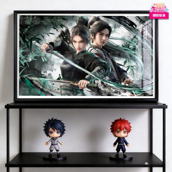 【海外代購】阿喵畫社 墨染 陳平安與寧瑤橫款 新品8k全景高清裝飾畫 發光滑鼠墊 地墊 冰箱貼 