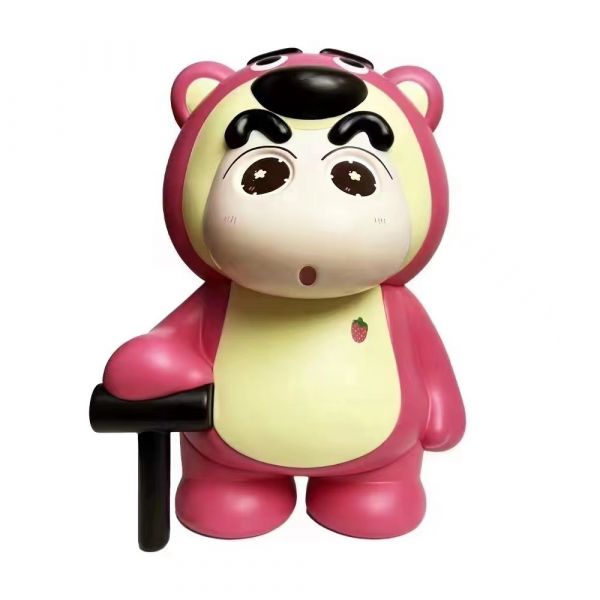 【海外代購】【28CM】Unconstrained art space 蠟筆小新草莓熊400%  