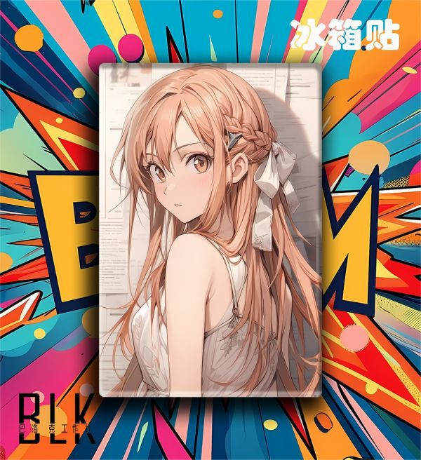 【海外代購】巴洛克 對望亞絲娜刀劍神域動漫裝飾畫/冰箱貼 