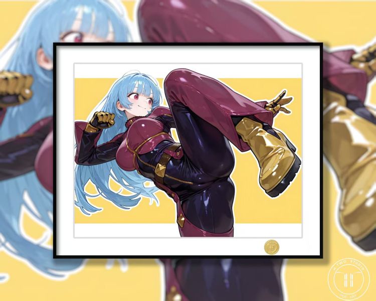 【海外代購】H2 《庫拉》SNK拳皇KOF冰女戴爾蒙多裝飾畫 