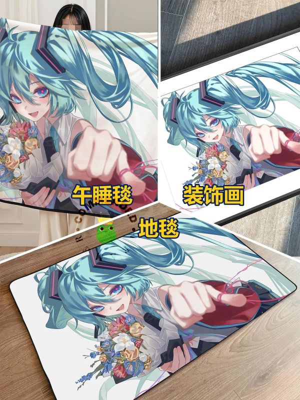 【海外代購】皇呱 《初音的約定》初音未來裝飾畫 午睡毯 地毯 