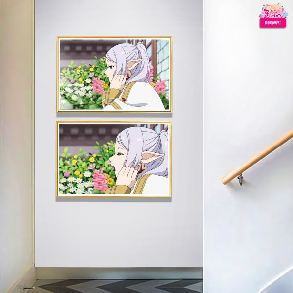 【海外代購】阿喵畫社 花海 芙莉蓮套裝 超清裝飾畫 床頭地墊 