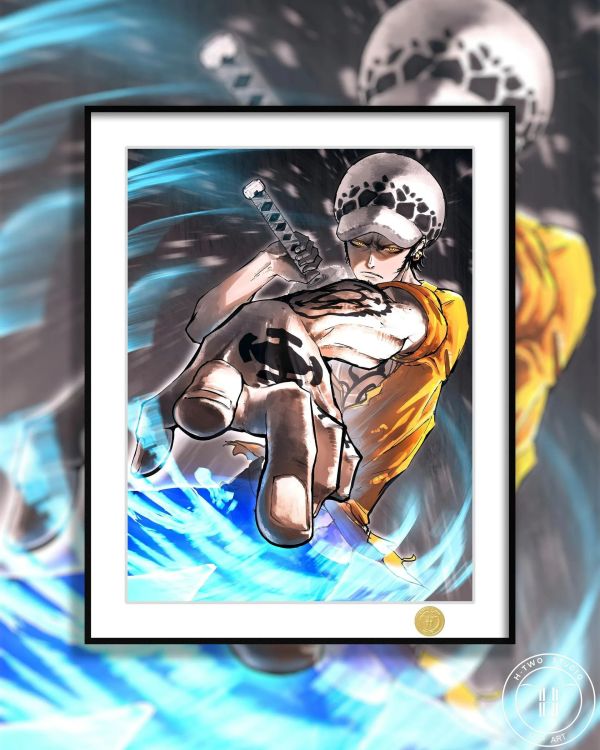 【海外代購】H2 《特拉法爾加羅》海賊王紅心海賊團裝飾畫 
