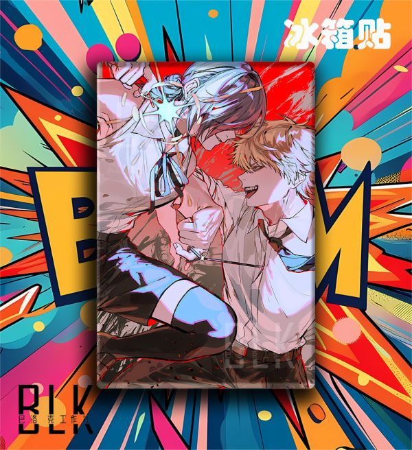 【海外代購】巴洛克 《電次vs蕾塞》Chainsaw Man鏈鋸人蕾塞篇reze電次帕瓦瑪奇瑪動畫二次元裝飾畫 