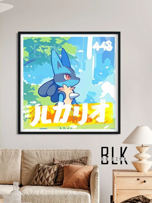 【海外代購】巴洛克 《路卡利歐》寶可夢神奇寶貝裝飾畫冰箱貼 