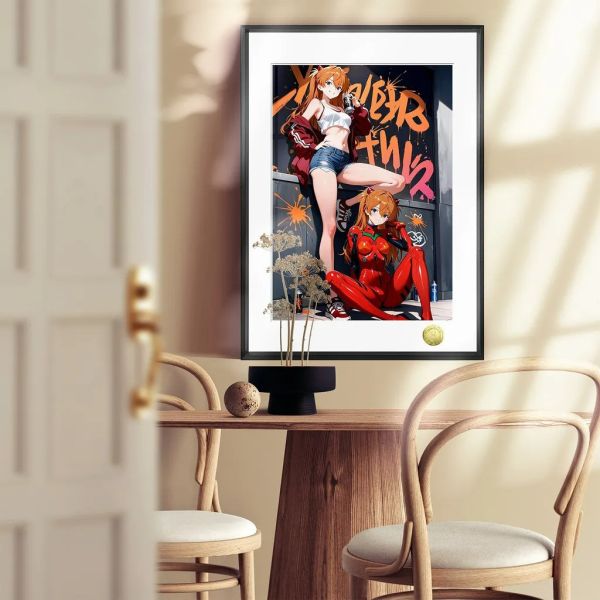 【海外代購】皇呱 《陽光少女明日香》新世紀eva戰士裝飾畫 午睡毯 地毯 