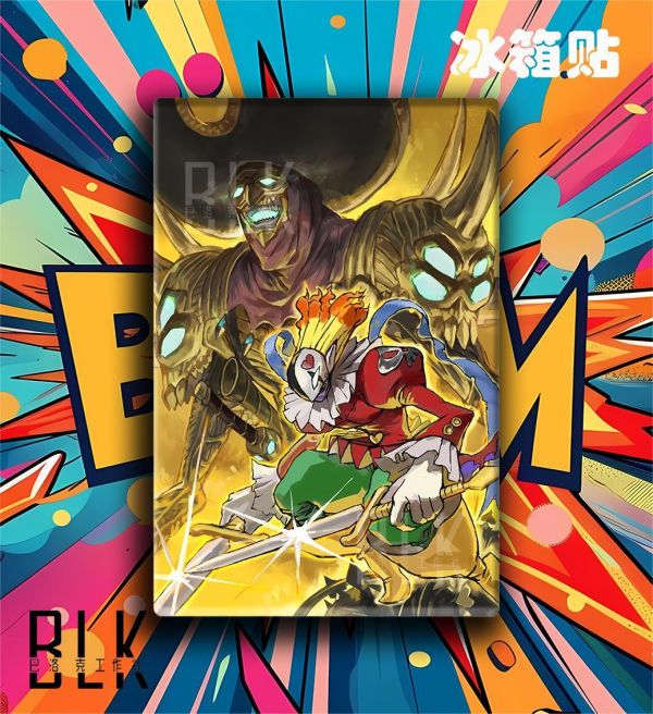 【海外代購】巴洛克 《黑暗四天王》鋼鐵海龍獸小丑皇數碼寶貝太一戰鬥暴龍獸動漫裝飾畫 