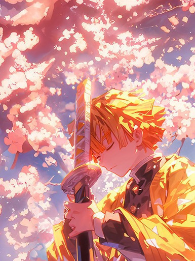 【海外代購】巴洛克 《我妻善逸》獪嶽鬼滅之刃無限城篇裝飾畫冰箱貼 