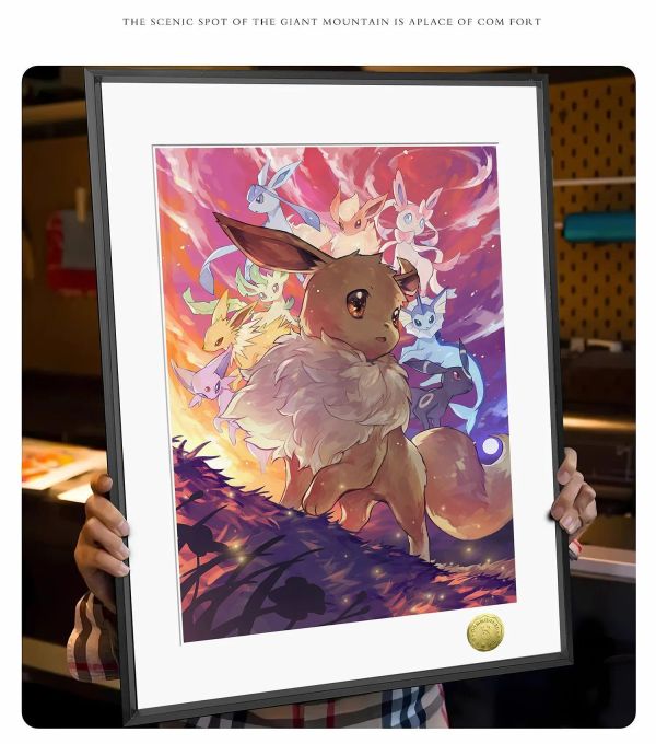 【海外代購】皇呱《軟萌伊布家族》寶可夢成員裝飾畫 午睡毯  地毯 