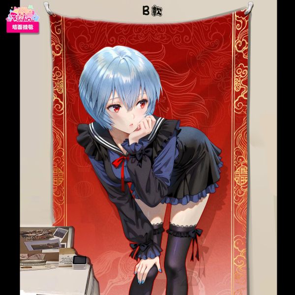 【海外代購】阿喵畫社 新年限定 馬到成功明日香綾波麗葛城三聯 Eav新品8k主題高清裝飾畫 