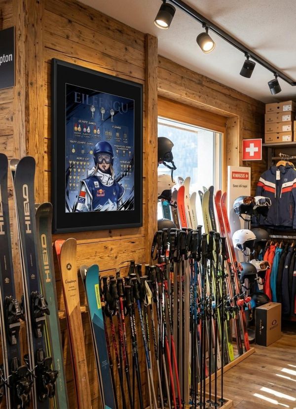 【海外代購】千鳥社 《谷愛凌榮譽》谷愛凌榮譽金自由滑雪青蛙公主應援裝飾畫 