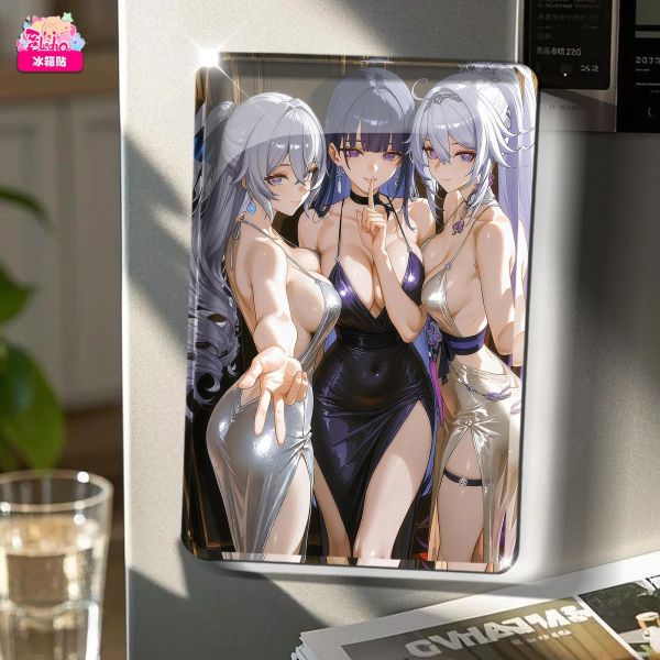 【海外代購】阿喵畫社 舞會 禮服三姊妹 新品12K主題超清裝飾畫 地墊 冰箱貼 