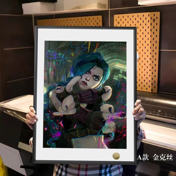【海外代購】皇呱 《雙城之戰》英雄聯盟雙城之戰jinx金克絲Arcane裝飾畫 
