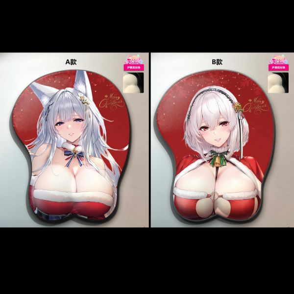 【海外代購】阿喵畫社 聖誕節限定 女神的禮物碧藍航線合輯 8k超清精裱畫 床頭地墊 護腕滑鼠墊 冰箱貼 