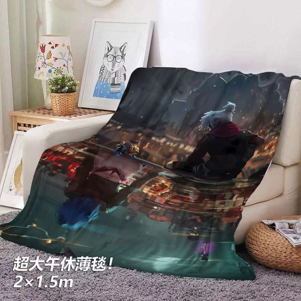 【海外代購】千鳥社 《雙城之戰倒影》英雄聯盟jinx金克絲艾克午睡毯地毯裝飾畫 