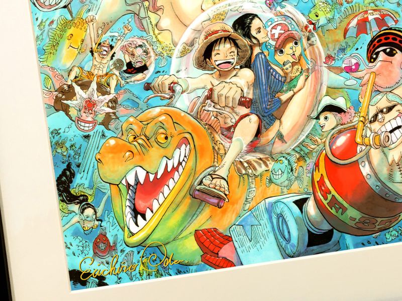 【海外代購】星空《魚人島》海賊王路飛白星羅賓裝飾畫 