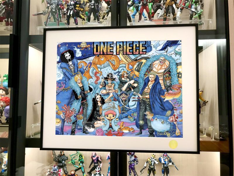 【海外代購】星空 《魚人島藍衣草帽團》海賊王路飛索隆娜美羅賓山治one piece動漫二次元裝飾畫裝飾畫 