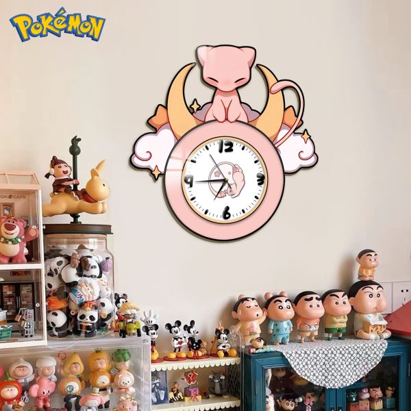 【海外代購】阿喵畫社 夢幻 寶可夢時鐘裝飾畫 