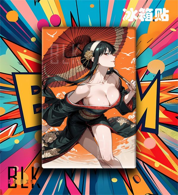 【海外代購】巴洛克 《《和風約爾》Yor間諜過家家SPY×FAMILY阿尼亞黃昏動漫裝飾冰箱貼