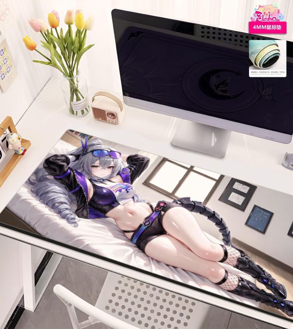 【海外代購】阿喵畫社 迎辰 銀狼 星鐵新品12k主題超清裝飾畫 滑鼠墊  床頭地墊 冰箱貼 