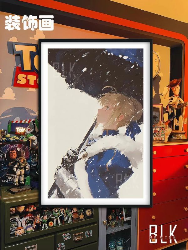 【海外代購】巴洛克《冬日saber》吾王saber裝飾畫冰箱貼 