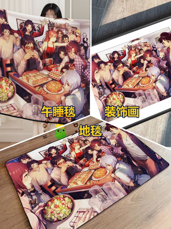 【海外代購】皇呱 《EVA全員聚餐》新世紀福音戰士EVA全員聚餐碇真嗣綾波麗明日香週邊裝飾畫 