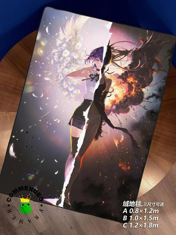【海外代購】皇呱 《雛菊與爆焰》電鋸人蕾塞撕裂的雙面裝飾畫 午睡毯  地毯 