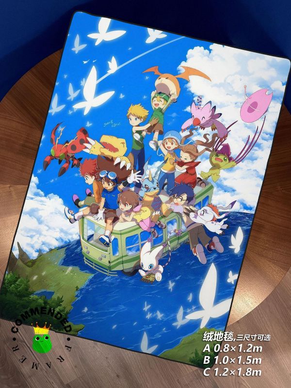 【海外代購】皇呱 《被選的孩子們》 數碼寶貝被選召的孩子們太一大武同人周邊裝飾畫 午睡毯 地毯 