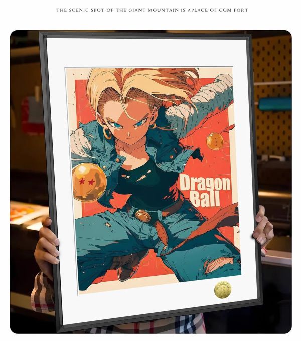 【海外代購】皇呱《帥氣18號》龍珠超帥氣人造人18號同人裝飾畫 午睡毯 地毯 