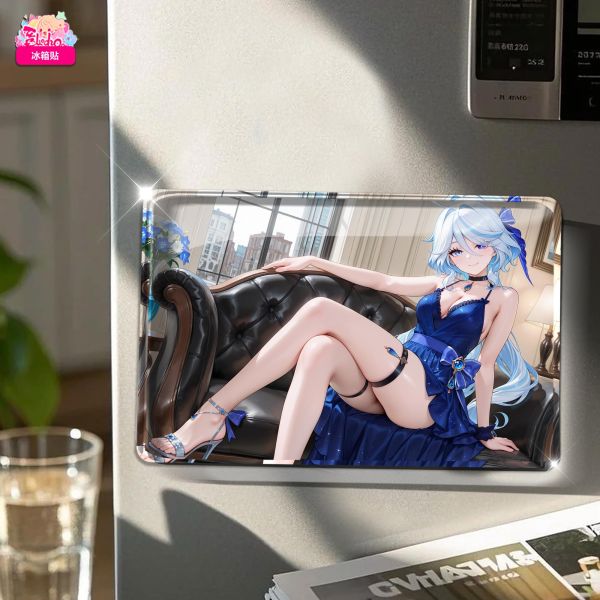 【海外代購】阿喵畫社 藍色禮服 芙寧娜 8k主題高清裝飾畫 床頭地墊  冰箱貼 