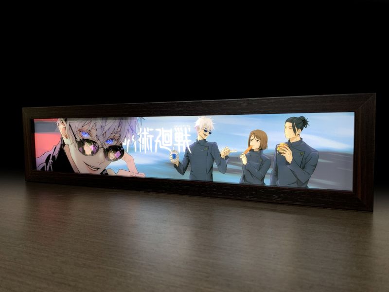 【海外代購】 萌萌匠 咒術回戰 五條悟三人組 夏油傑 家入硝子 小夜燈 手辦櫃 導光畫 鍵盤燈 地台 